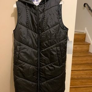 Zella hooded long vest